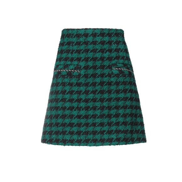 Sandro Claudie Houndstooth Mini Skirt Size 4 NWT - Picture 2 of 5